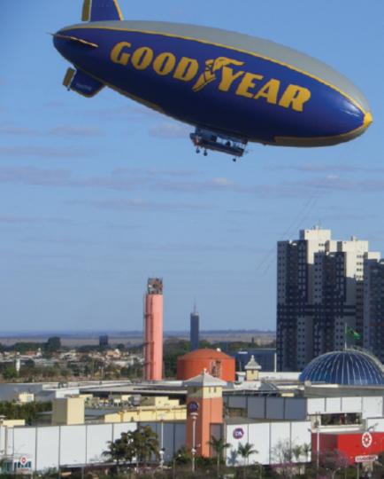 Good Year Blimp in Goiânia, Brazil